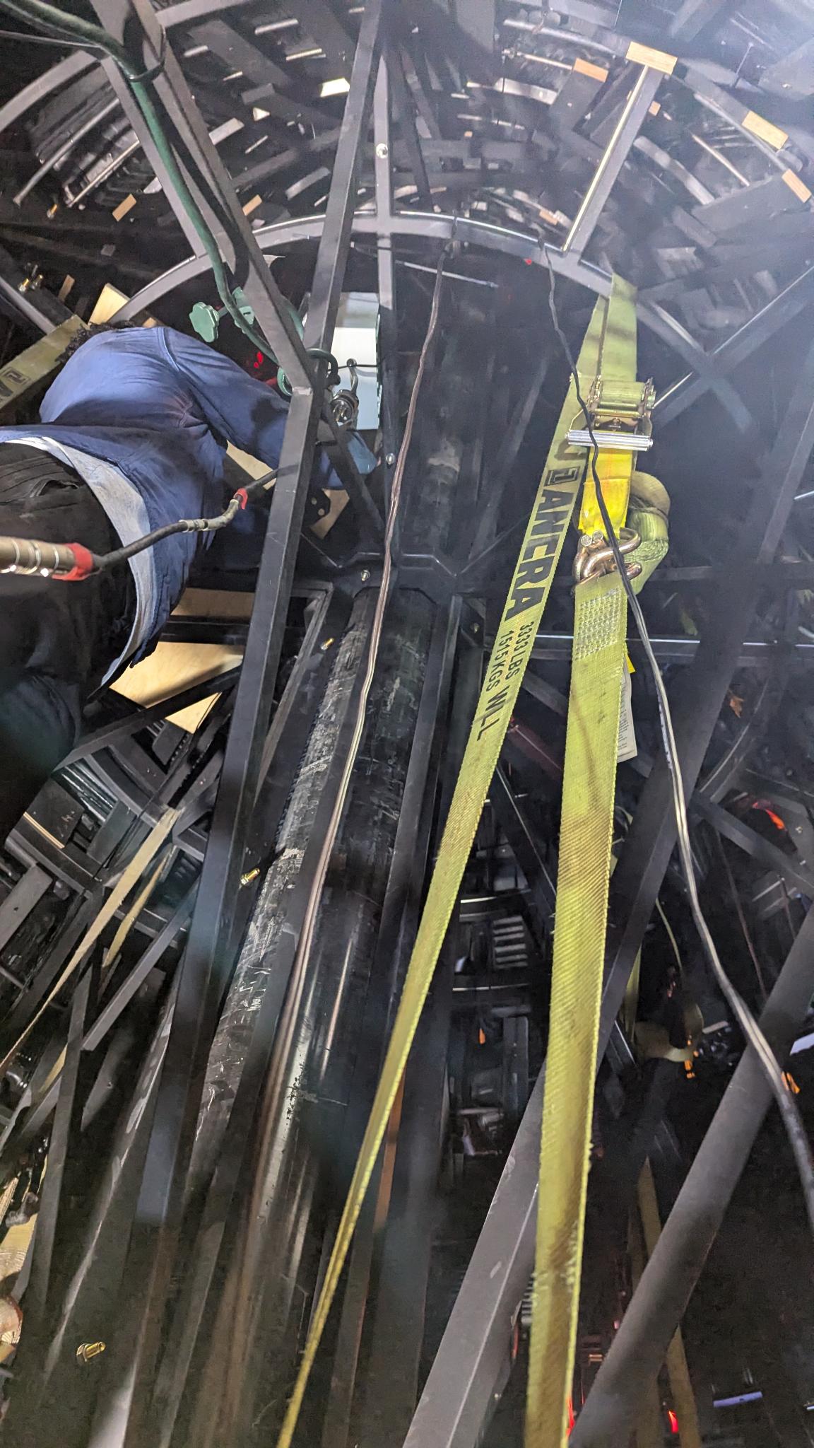interior of the suitcase structure